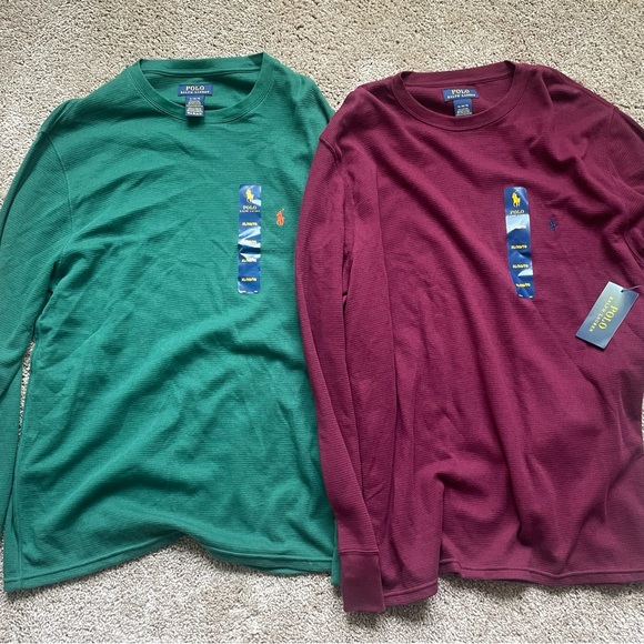 Polo Ralph Lauren Other - Men’s POLO thermal shirts (Green & Burgundy)